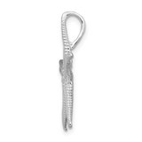 De-Ani Sterling Silver Rhodium-Plated Polished and Textured Starfish Slide - QC-A8513989-9398