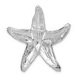 De-Ani Sterling Silver Rhodium-Plated Polished and Textured Starfish Slide - QC-C5778C2D-9077