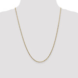 14K 24 inch 1.8mm Flat Figaro with Lobster Clasp Chain