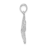 De-Ani Sterling Silver Rhodium-Plated Polished Beaded Starfish Pendant - QC-0B1D0021-8960