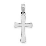 De-Ani Sterling Silver Rhodium-plated Polished Cross Pendant - QC-2E75AAA2-6402