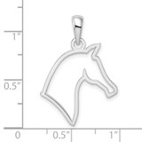 De-Ani Sterling Silver Rhodium-Plated Polished Cut-Out Horse Head Pendant - QC-23AFAE5D-8604