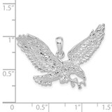 De-Ani Sterling Silver Rhodium-Plated Polished Flying Eagle Pendant - QC-536FCF43-1011