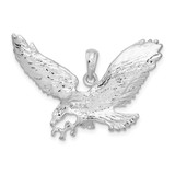 De-Ani Sterling Silver Rhodium-Plated Polished Flying Eagle Pendant - QC-536FCF43-1011