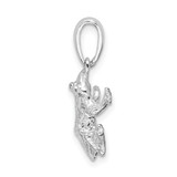 De-Ani Sterling Silver Rhodium-Plated Polished Frog Pendant - QC-DB7BD52E-1239