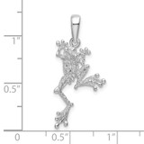 De-Ani Sterling Silver Rhodium-Plated Polished Jumping Frog Pendant - QC-538EFB4C-7684
