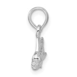 De-Ani Sterling Silver Rhodium-Plated Polished Mahi-Mahi Fish Pendant - QC-A046285D-9483