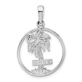 De-Ani Sterling Silver Rhodium-Plated Polished Marco Island Palm Tree Pendant - QC-48562565-9955