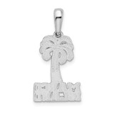 De-Ani Sterling Silver Rhodium-Plated Polished Marco Island Palm Tree Pendant - QC-B7686CC4-1653