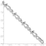 De-Ani Sterling Silver Rhodium-plated Polished Mariners Link Bracelet