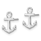 De-Ani Sterling Silver Rhodium-plated Polished Mini Anchor Post Earrings