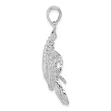 De-Ani Sterling Silver Rhodium-Plated Polished Moveable Lobster Pendant - QC-3145D50F-4973
