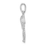 De-Ani Sterling Silver Rhodium-Plated Polished Palm Tree Pendant - QC-A18FC6D3-4231