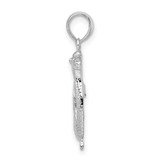 De-Ani Sterling Silver Rhodium-Plated Polished Penguin Pendant