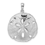 De-Ani Sterling Silver Rhodium-Plated Polished Sand Dollar Pendant - QC-05FB81E4-6730