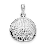 De-Ani Sterling Silver Rhodium-Plated Polished Sand Dollar Pendant - QC-B8E64CEA-8425