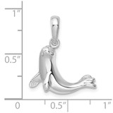 De-Ani Sterling Silver Rhodium-Plated Polished Seal Pendant