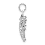 De-Ani Sterling Silver Rhodium-Plated Polished Small Florida Lobster Pendant - QC-F357F6FC-3881