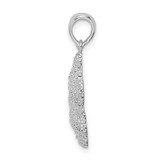 De-Ani Sterling Silver Rhodium-Plated Polished Starfish Pendant - QC-72399C23-4351