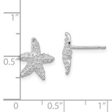 De-Ani Sterling Silver Rhodium-Plated Polished Starfish Post Earrings - QE-41AFC6E8-3667