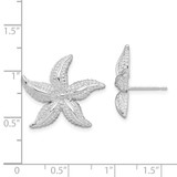 De-Ani Sterling Silver Rhodium-Plated Polished Starfish Post Earrings - QE-99E8D459-6444