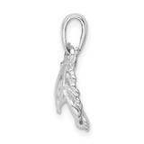 De-Ani Sterling Silver Rhodium-Plated Polished Stone Crab Pendant - QC-DF0424B7-9275