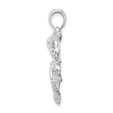 De-Ani Sterling Silver Rhodium-Plated Polished Textured Octopus Pendant - QC-83D1B18F-2198