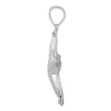 De-Ani Sterling Silver Rhodium-Plated Polished Textured Starfish Pendant - QC-6F598D08-9161