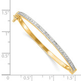 Diamond Fascination Diamond Mystique Sterling Silver 18K Gold-plated Diamond Baby Bangle