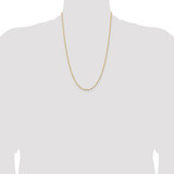 14K 24 inch 2.85mm Semi-Solid Curb with Lobster Clasp Chain