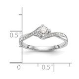 First Promise 10k White Gold 1/3 carat Lab Grown Diamond VS/SI+ G+ Complete Petite Engagement Ring