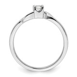 First Promise 14k White Gold 1/15 carat Lab Grown Diamond VS/SI+ G+ Complete Petite Engagement Ring