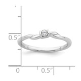 First Promise 14k White Gold 1/15 carat Lab Grown Diamond VS/SI+ G+ Complete Petite Engagement Ring