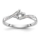 First Promise 14k White Gold 1/3 carat Lab Grown Diamond VS/SI+ G+ Complete Petite Engagement Ring