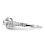 First Promise 14k White Gold 1/5 carat Lab Grown Diamond VS/SI+ G+ Complete Petite Engagement Ring - RM-28DA1D21-2520