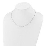 Herco Platinum Polished Bezel Set 14 Station 18 Inch Necklace Mounting