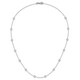 Herco Platinum Polished Bezel Set 14 Station 18 Inch Necklace Mounting