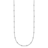 Herco Platinum Polished Bezel Set 30 Station 18 Inch Necklace Mounting