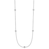 Herco Platinum Polished Bezel Set 9 Lab Grown Diamond Station 20 Inch Necklace - PT-B4A6FEEA-5009