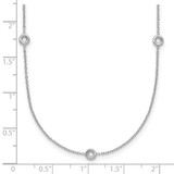 Herco Platinum Polished Bezel Set 9 Station 20 Inch Necklace Mounting - PT-4B947FA0-2172