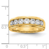 IBGoodman 10k 1 1/2 carat Lab Grown Diamond VS/SI+ G+ Seven Stone Complete Men's Ring