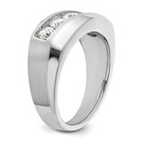 IBGoodman 10k White Gold 1 carat Lab Grown Diamond VS/SI+ G+ Five Stone Complete Men's Ring