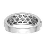 IBGoodman 10k White Gold 1/5 carat Lab Grown Diamond VS/SI+ G+ Complete Double Row Men's Ring