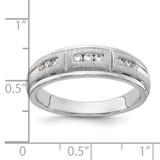 IBGoodman 10k White Gold 1/5 carat Lab Grown Diamond VS/SI+ G+ Complete Men's Ring