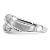 IBGoodman 10k White Gold 3/4 carat Lab Grown Diamond VS/SI+ G+ Five Stone Complete Men's Ring