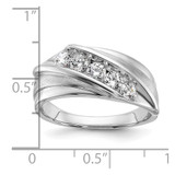 IBGoodman 10k White Gold 3/4 carat Lab Grown Diamond VS/SI+ G+ Five Stone Complete Men's Ring