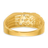 IBGoodman 14k .02 carat Lab Grown Diamond VS/SI+ G+ Complete Textured Men's Nugget Ring