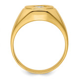 IBGoodman 14k 1 carat Lab Grown Diamond VS/SI+ G+ Complete Polished and Satin Men's Ring - B2-B995F186-8242