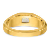 IBGoodman 14k 1 carat Lab Grown Diamond VS/SI+ G+ Emerald Complete Polished Men's Ring