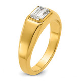 IBGoodman 14k 1 carat Lab Grown Diamond VS/SI+ G+ Emerald Complete Polished Men's Ring